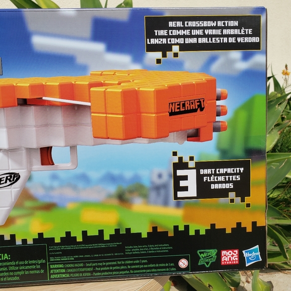 NEW NERF Minecraft Pillager Crossbow Blaster Bow Toy Nerf Dart Gun The crossbow - Picture 3 of 8